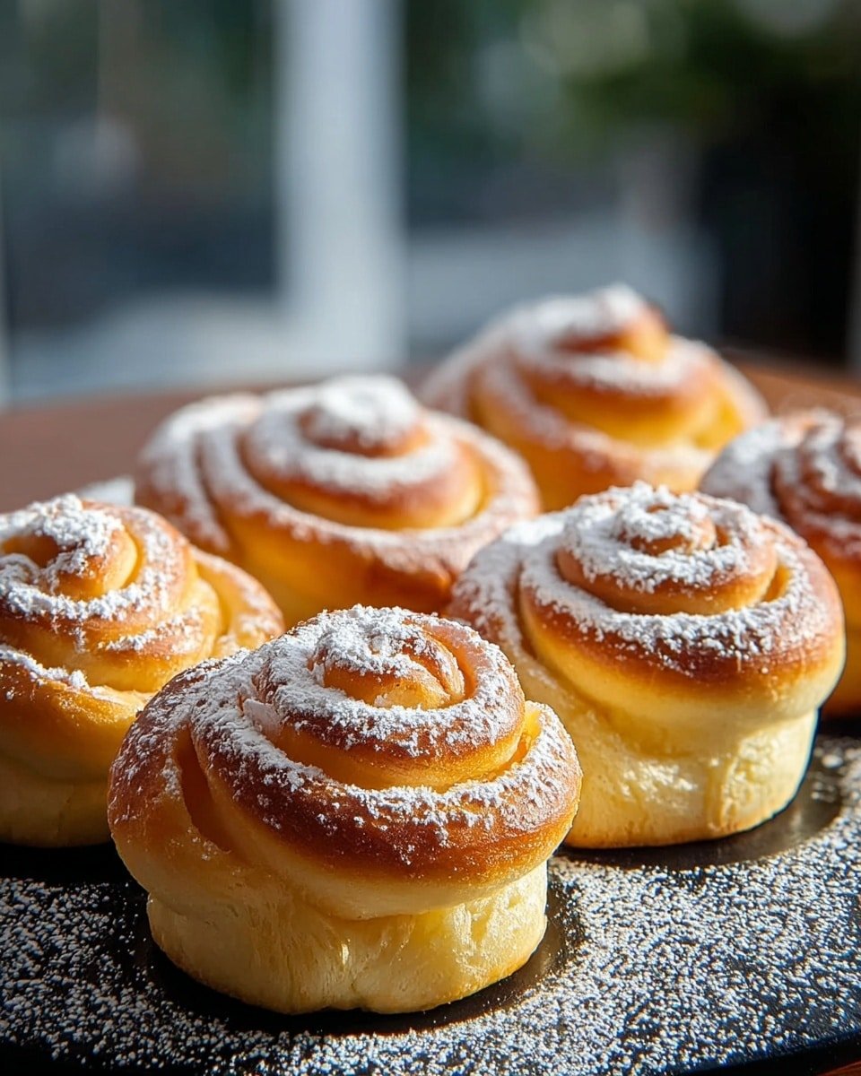 Vanilla Pan de Mallorca Rolls Recipe - Recipe Image — Vanilla Pan de Mallorca Rolls, Puerto Rican bakery rolls, sweet buttery bread recipe, soft vanilla breakfast rolls, homemade Pan de Mallorca