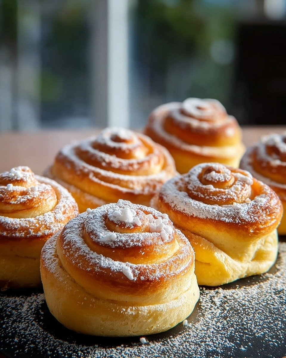 Vanilla Pan de Mallorca Rolls Recipe - Recipe Image — Vanilla Pan de Mallorca Rolls, Puerto Rican bakery rolls, sweet buttery bread recipe, soft vanilla breakfast rolls, homemade Pan de Mallorca