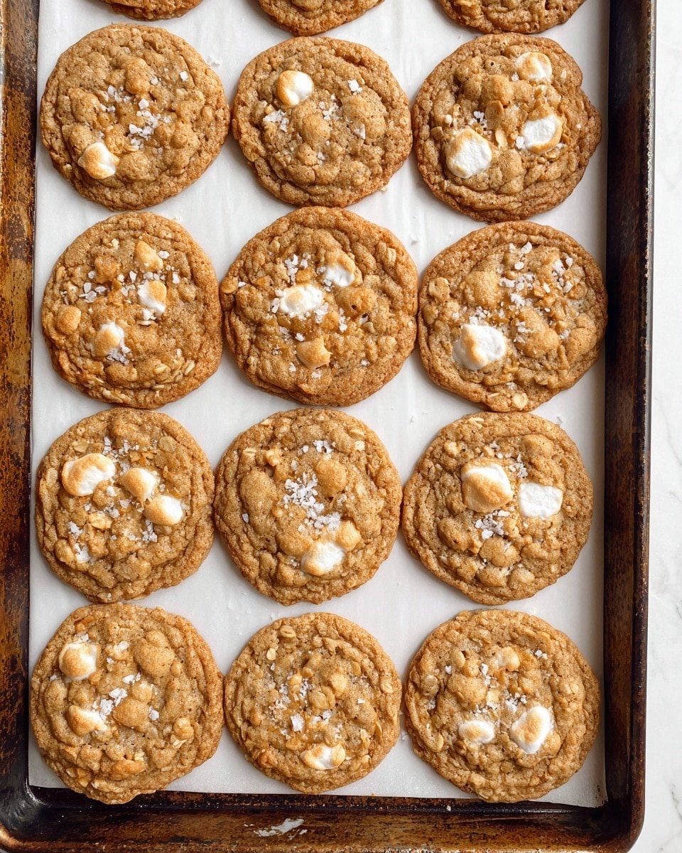 Marshmallow Crispy Cookies Recipe - Recipe Image — Marshmallow Crispy Cookies, marshmallow crispy cookies recipe, easy marshmallow cookies, chewy crispy rice cookies, fun dessert recipes