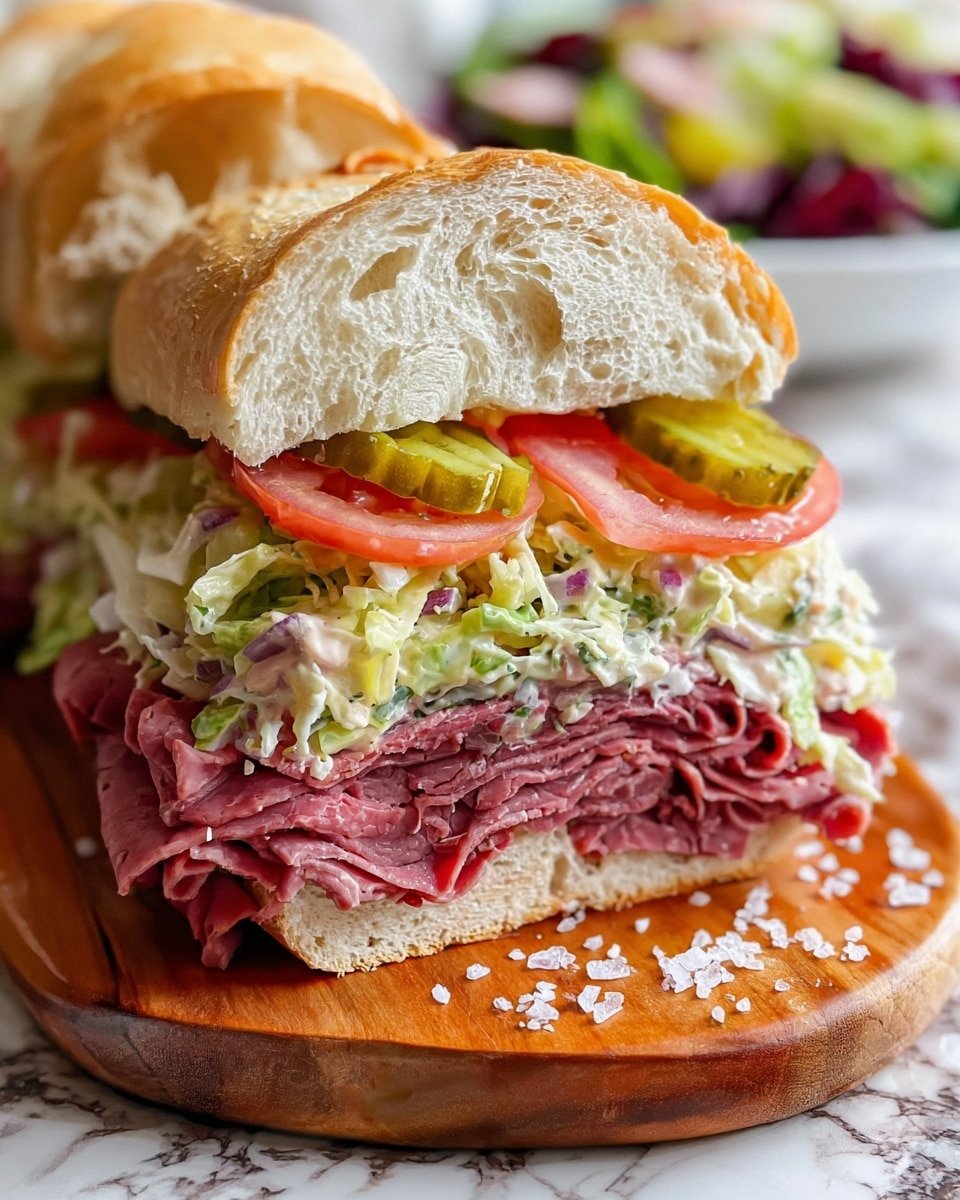 Italian Grinder Salad Sandwich Recipe - Recipe Image — Italian Grinder Salad Sandwich, Italian Grinder Sandwich, Italian deli sandwich, hearty sandwich recipes, fresh veggie sandwich