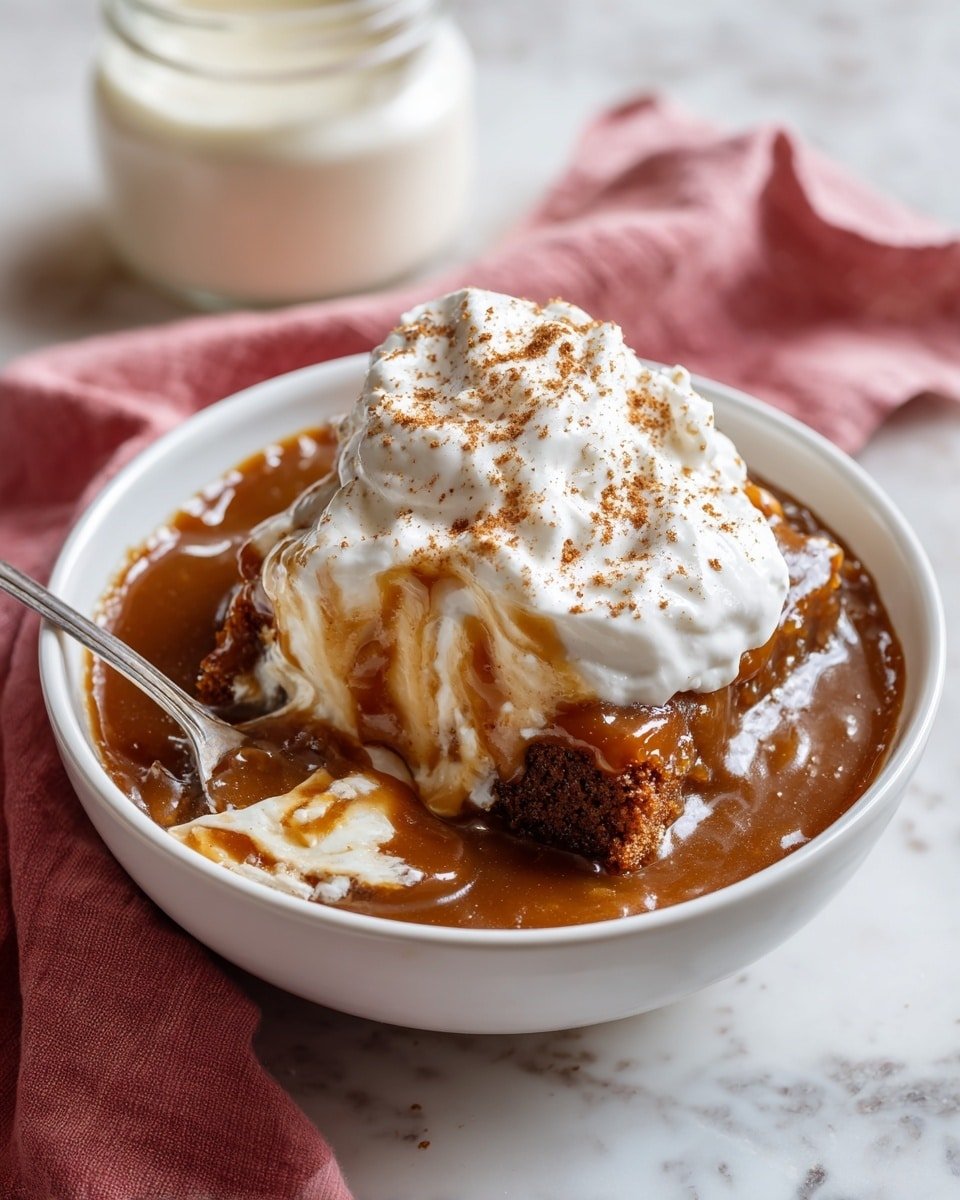 Gingerbread Pudding Cake Recipe - Recipe Image — Gingerbread Pudding Cake, gingerbread dessert, easy holiday cakes, cozy winter desserts, spiced gingerbread cake