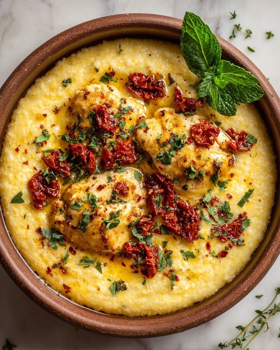 Sun-Dried Tomato Crockpot Chicken with Creamy Herb Sauce Recipe - Recipe Image — Sun-Dried Tomato Crockpot Chicken with Creamy Herb Sauce, crockpot chicken recipes, easy chicken dinner, creamy herb chicken, sun-dried tomato chicken