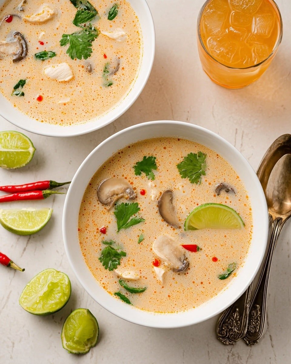 Slow Cooker Tom Kha Soup Recipe - Recipe Image — Slow Cooker Tom Kha Soup, Thai coconut chicken soup, easy Thai soup recipe, creamy Thai soup, comforting slow cooker dinner