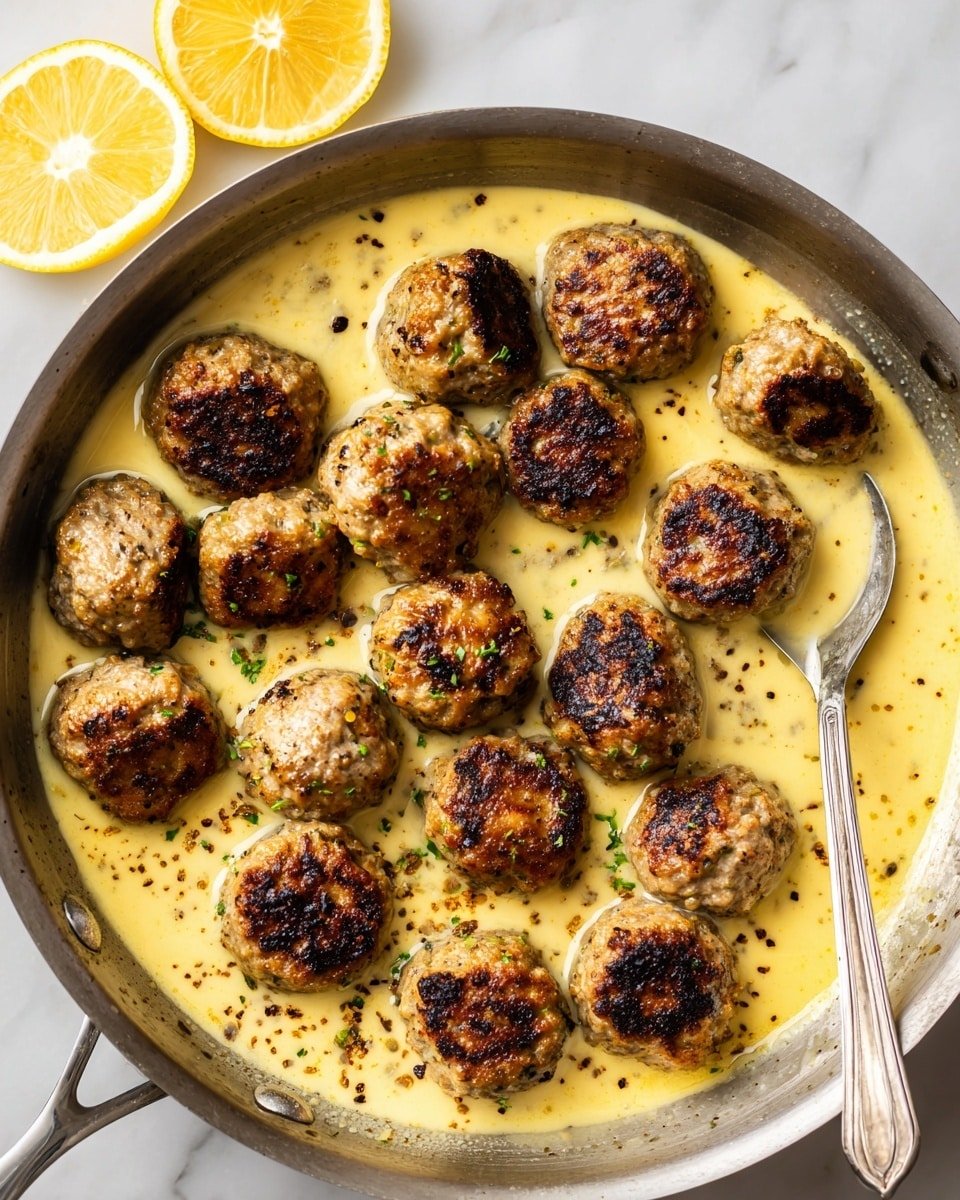Meatballs in Lemon Sauce (Greek Keftedes) Recipe - Recipe Image — Meatballs in Lemon Sauce Greek Keftedes, Greek Meatballs with Lemon Sauce, Lemon-Infused Greek Meatballs, Authentic Greek Keftedes Recipe, Bright Lemon Meatball Dish