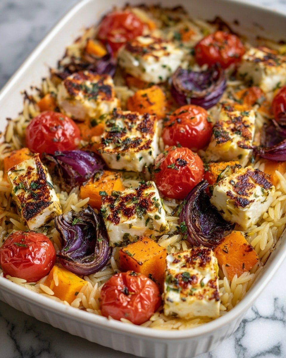 Homemade Butternut Squash Bake Recipe - Recipe Image — Homemade Butternut Squash Bake, roasted butternut squash casserole, cozy fall dinner, baked butternut squash with halloumi, hearty veggie bake