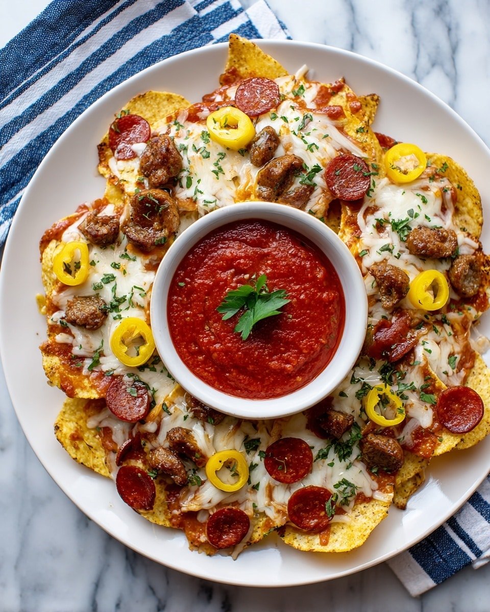 Old Chicago’s Italian Nachos Copycat Recipe - Recipe Image — Old Chicago’s Italian Nachos, Italian Nachos copycat, Italian nachos recipe, cheesy Italian nachos, savory wonton nachos