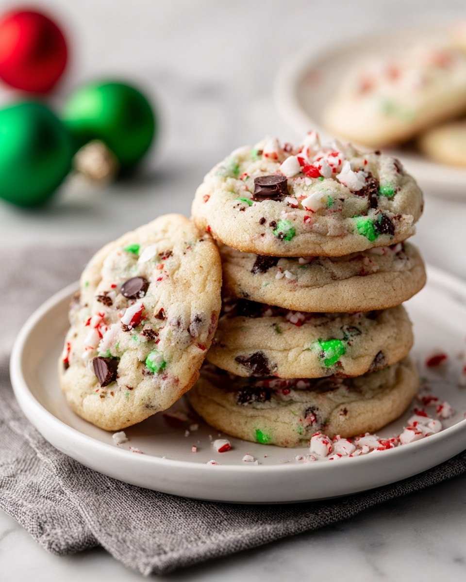 Christmas Kitchen Sink Cookies Recipe - Recipe Image — Christmas Kitchen Sink Cookies, festive holiday cookies, easy holiday treats, chocolate crunch cookies, colorful Christmas cookies
