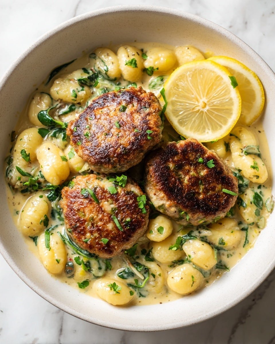 Lemon Chicken Gnocchi: Creamy One-Pot Dinner Delight Recipe - Recipe Image — Lemon Chicken Gnocchi, Lemon Chicken Gnocchi one-pot dinner, Creamy Lemon Chicken gnocchi, Easy lemon chicken pasta, One-pot chicken and gnocchi