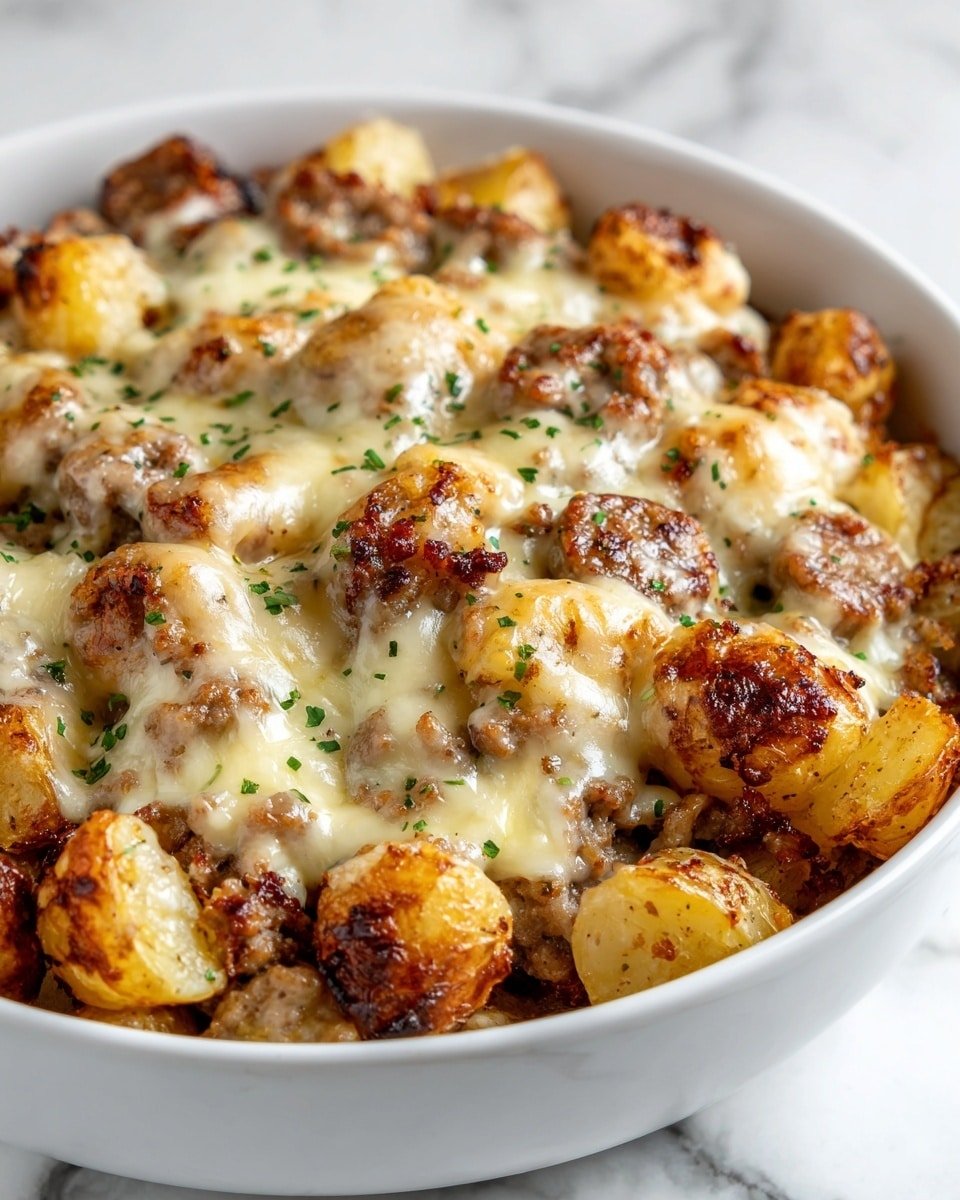 Cheesy Ranch Potatoes and Smoked Sausage Recipe - Recipe Image — Cheesy Ranch Potatoes and Smoked Sausage, easy cheesy potato and sausage dish, hearty smoked sausage recipes, flavorful ranch potato casserole, quick comfort food ideas