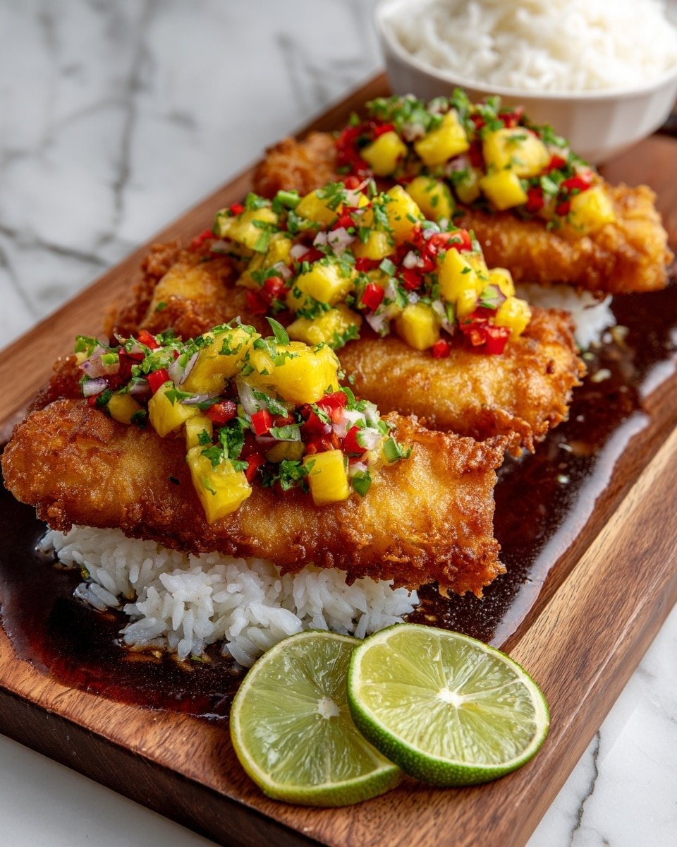Coconut-Crusted Salmon with Fresh Pineapple Salsa Recipe - Recipe Image — Coconut-Crusted Salmon with Fresh Pineapple Salsa, tropical salmon recipe, easy salmon dinner, healthy seafood recipes, flavorful salmon with pineapple salsa