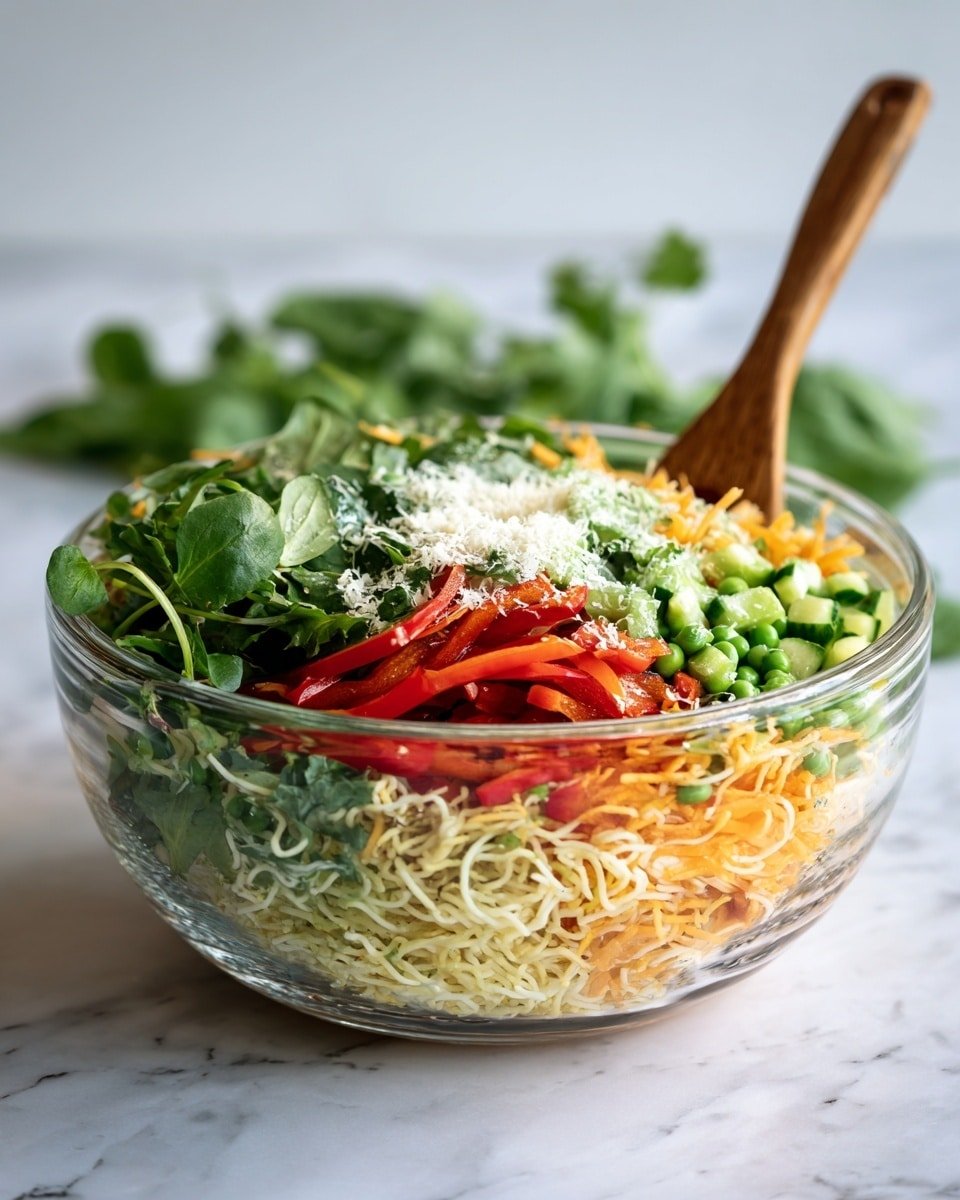 Spring Roll Salad with Spicy Ginger Dressing Recipe - Recipe Image — Spring Roll Salad with Spicy Ginger Dressing, Asian-inspired salads, healthy vegetable salad, quick spring roll salad, spicy ginger dressing recipe