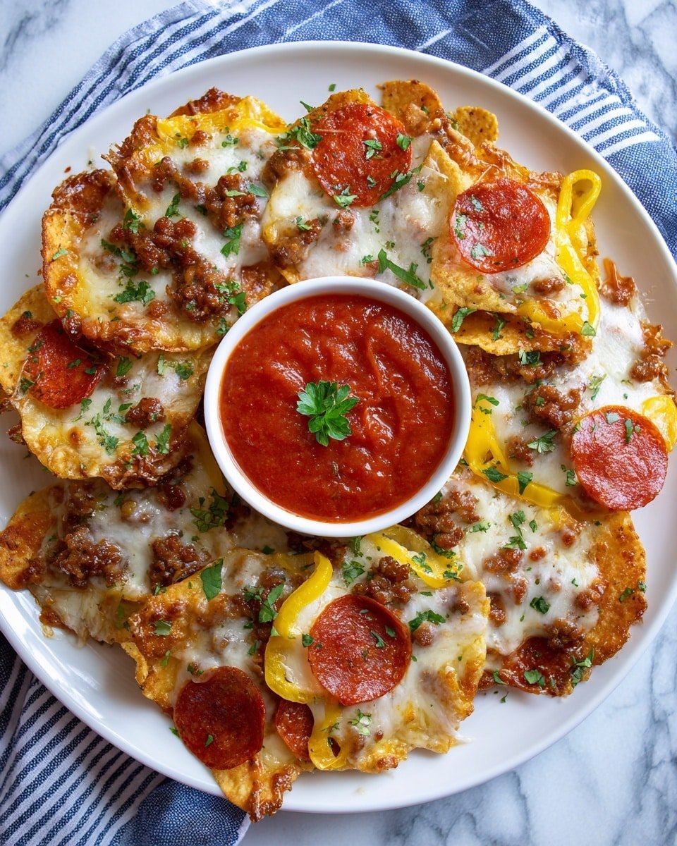 Old Chicago’s Italian Nachos Copycat Recipe - Recipe Image — Old Chicago’s Italian Nachos, Italian Nachos copycat, Italian nachos recipe, cheesy Italian nachos, savory wonton nachos