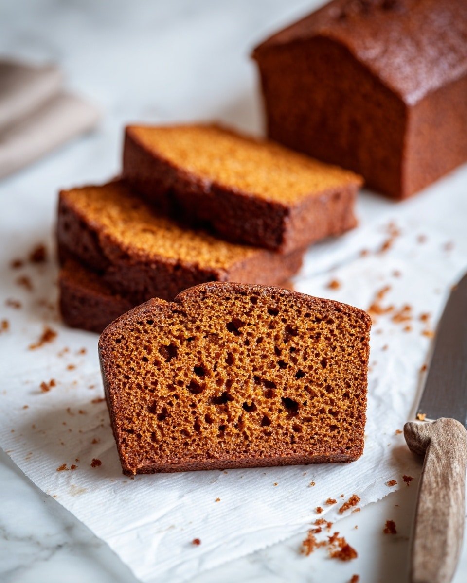 Classic Gingerbread Loaf Recipe - Recipe Image — Classic Gingerbread Loaf, gingerbread loaf recipe, spiced gingerbread cake, homemade gingerbread bread, festive gingerbread dessert