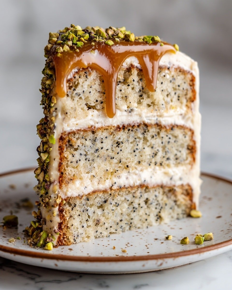 Pistachio Coffee Cake Recipe - Recipe Image — Pistachio Coffee Cake, pistachio nut cake, coffee-flavored cake, easy coffee cake recipe, nut-studded breakfast cake