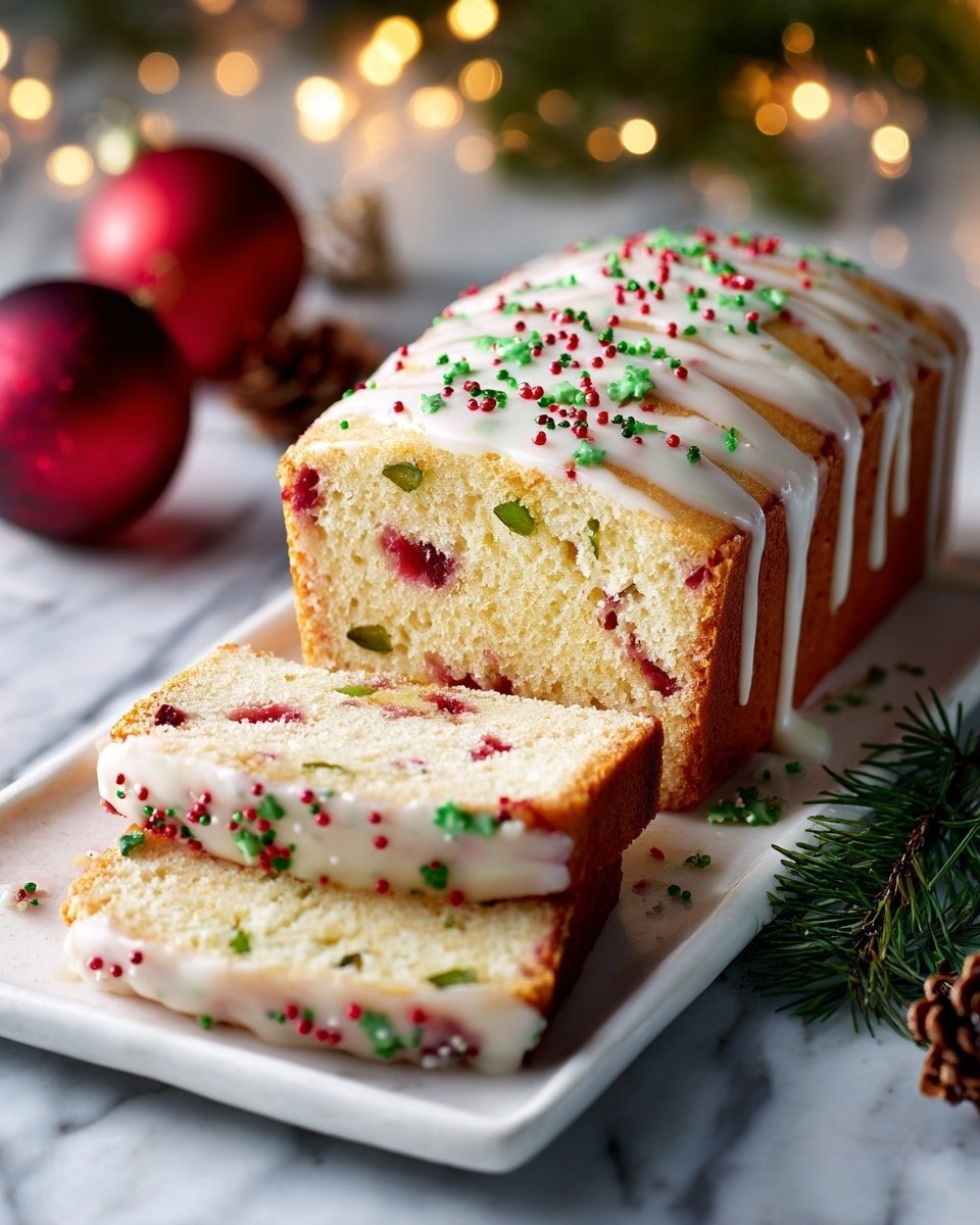 Christmas Sprinkle Buttermilk Bread: A Festive and Moist Holiday Favorite Recipe - Recipe Image — Christmas Sprinkle Buttermilk Bread, festive holiday bread, moist holiday bread, colorful bread with sprinkles, easy holiday baking