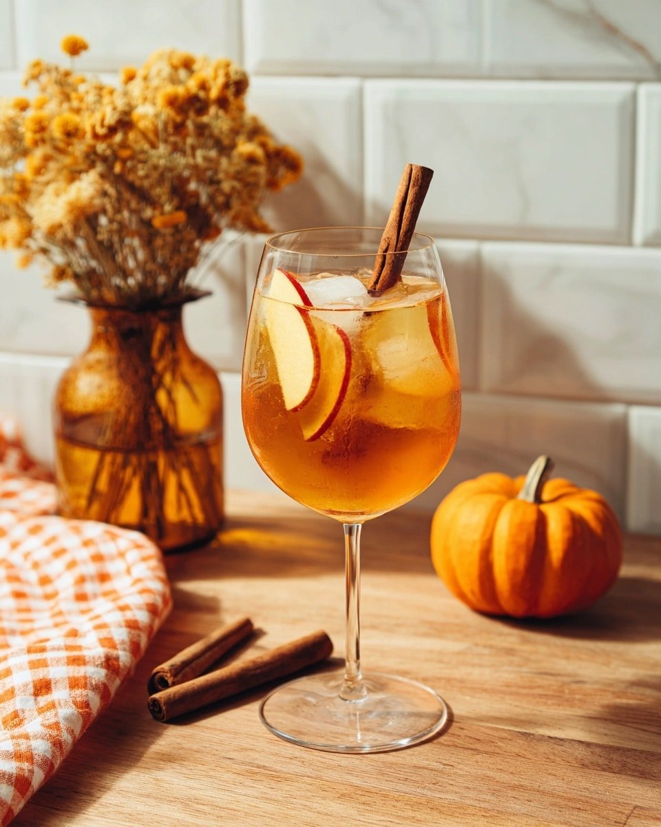 Apple Cider Aperol Spritz Recipe - Recipe Image — Apple Cider Aperol Spritz, fall cocktail recipes, seasonal Aperol drinks, easy autumn cocktails, festive apple cocktail