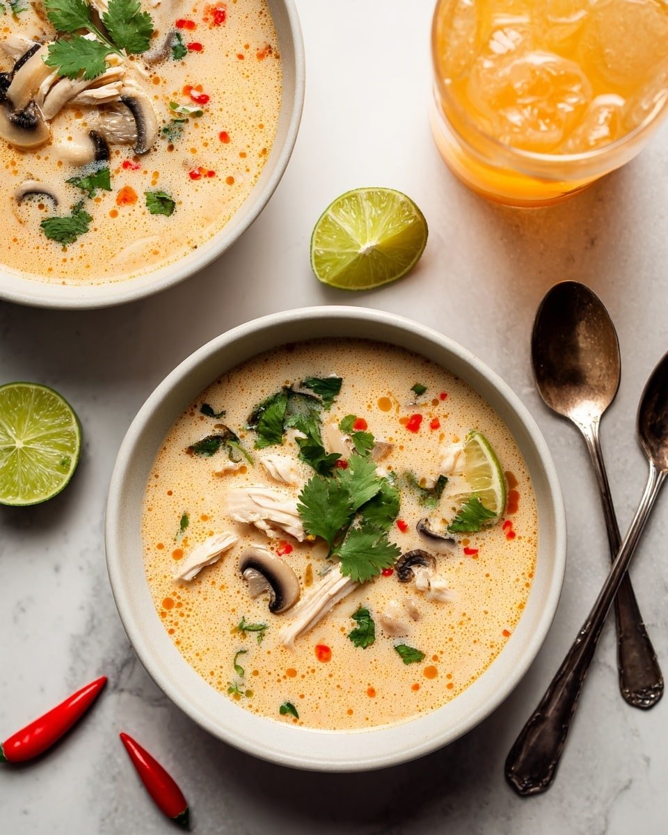 Slow Cooker Tom Kha Soup Recipe - Recipe Image — Slow Cooker Tom Kha Soup, Thai coconut chicken soup, easy Thai soup recipe, creamy Thai soup, comforting slow cooker dinner