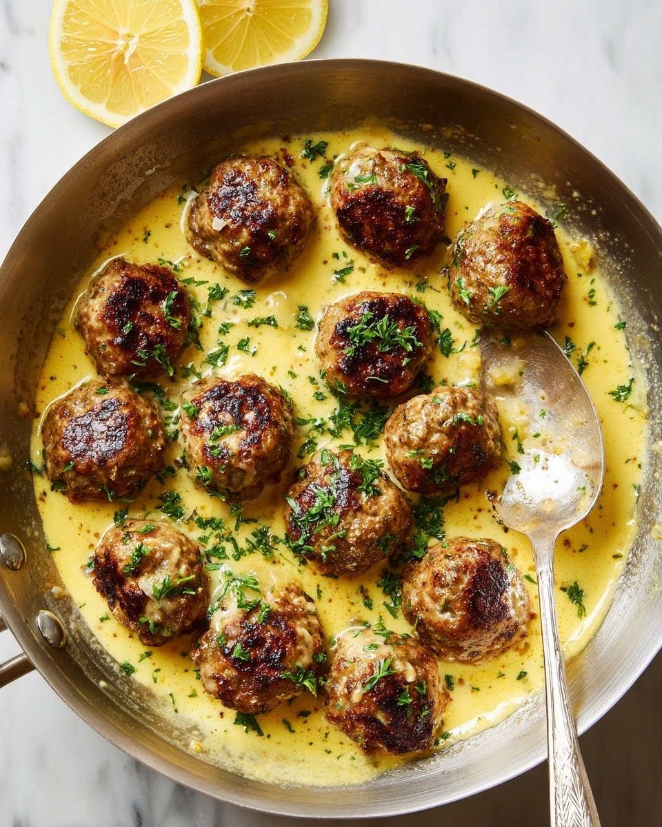 Meatballs in Lemon Sauce (Greek Keftedes) Recipe - Recipe Image — Meatballs in Lemon Sauce Greek Keftedes, Greek Meatballs with Lemon Sauce, Lemon-Infused Greek Meatballs, Authentic Greek Keftedes Recipe, Bright Lemon Meatball Dish