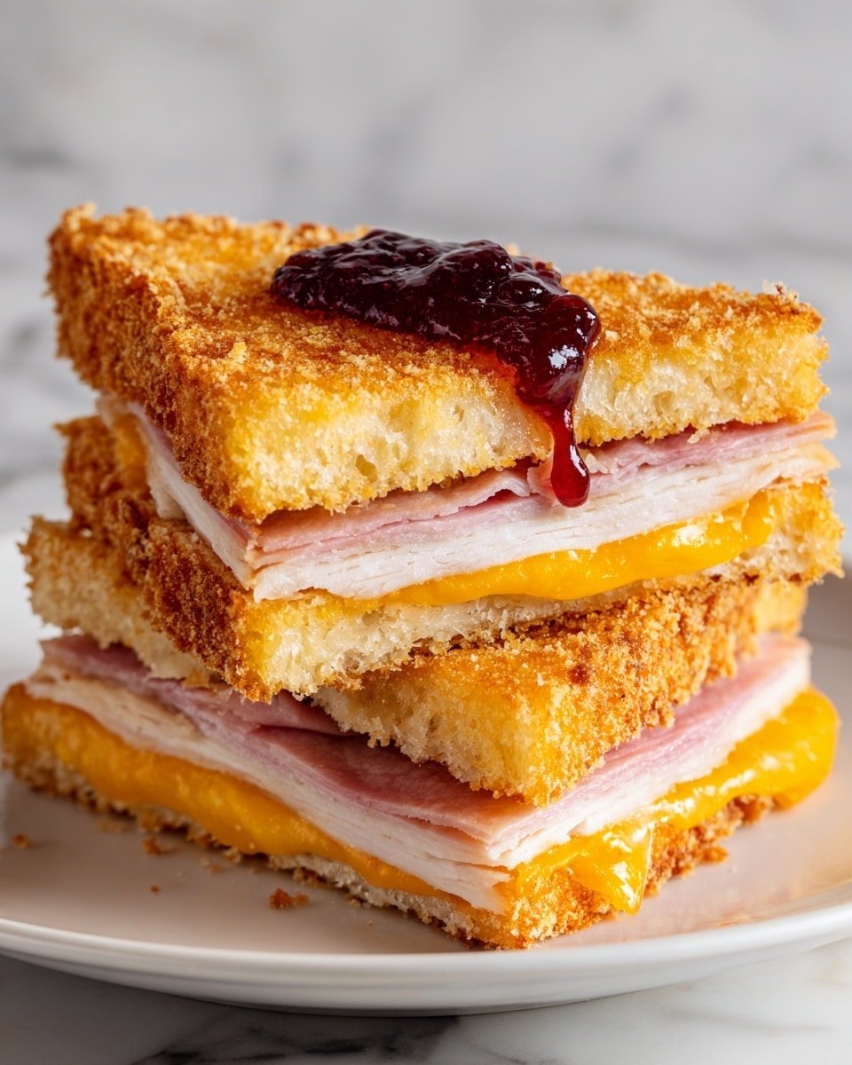 Monte Cristo Sandwich with Raspberry Dipping Sauce Recipe - Recipe Image — Monte Cristo Sandwich with Raspberry Dipping Sauce, Monte Cristo Sandwich, Raspberry Dipping Sauce, Easy brunch recipes, Gourmet sandwich ideas
