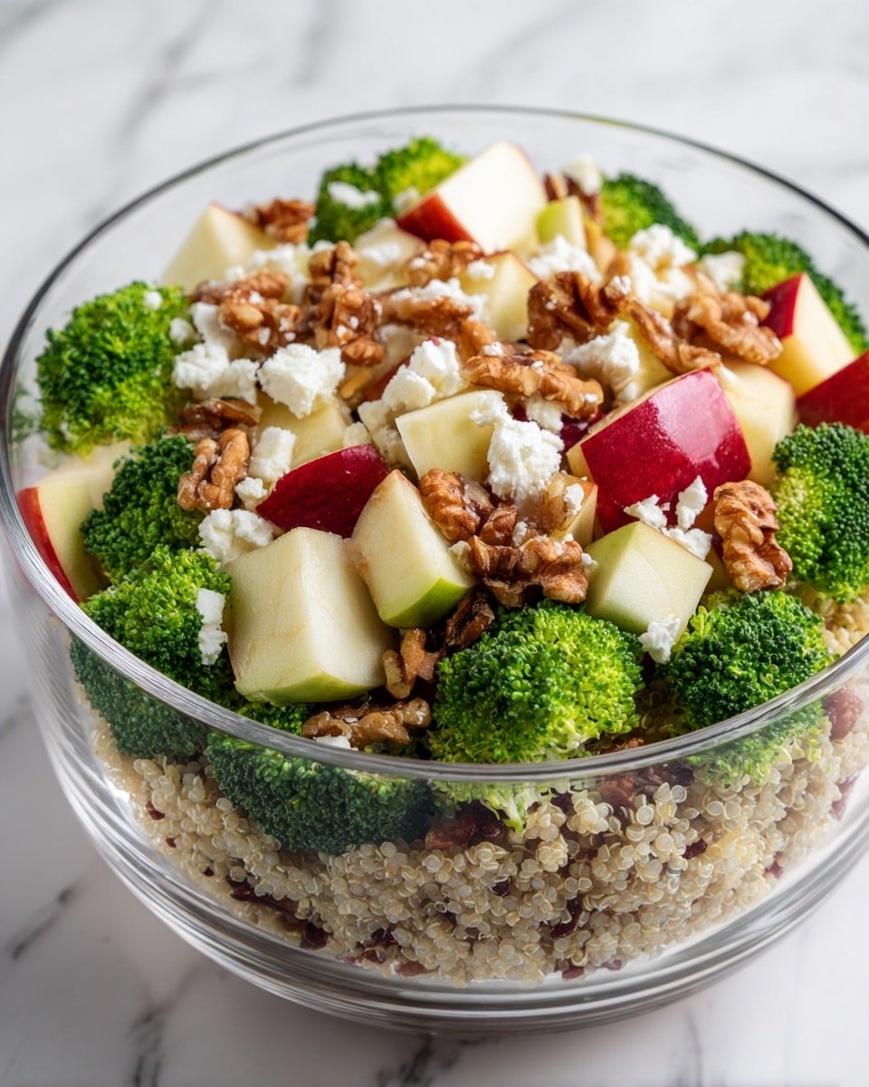 Broccoli Apple Quinoa Salad Recipe - Recipe Image — Broccoli Apple Quinoa Salad, healthy quinoa salad recipes, easy vegetable salads, quick nutritious salads, fruit and vegetable salads