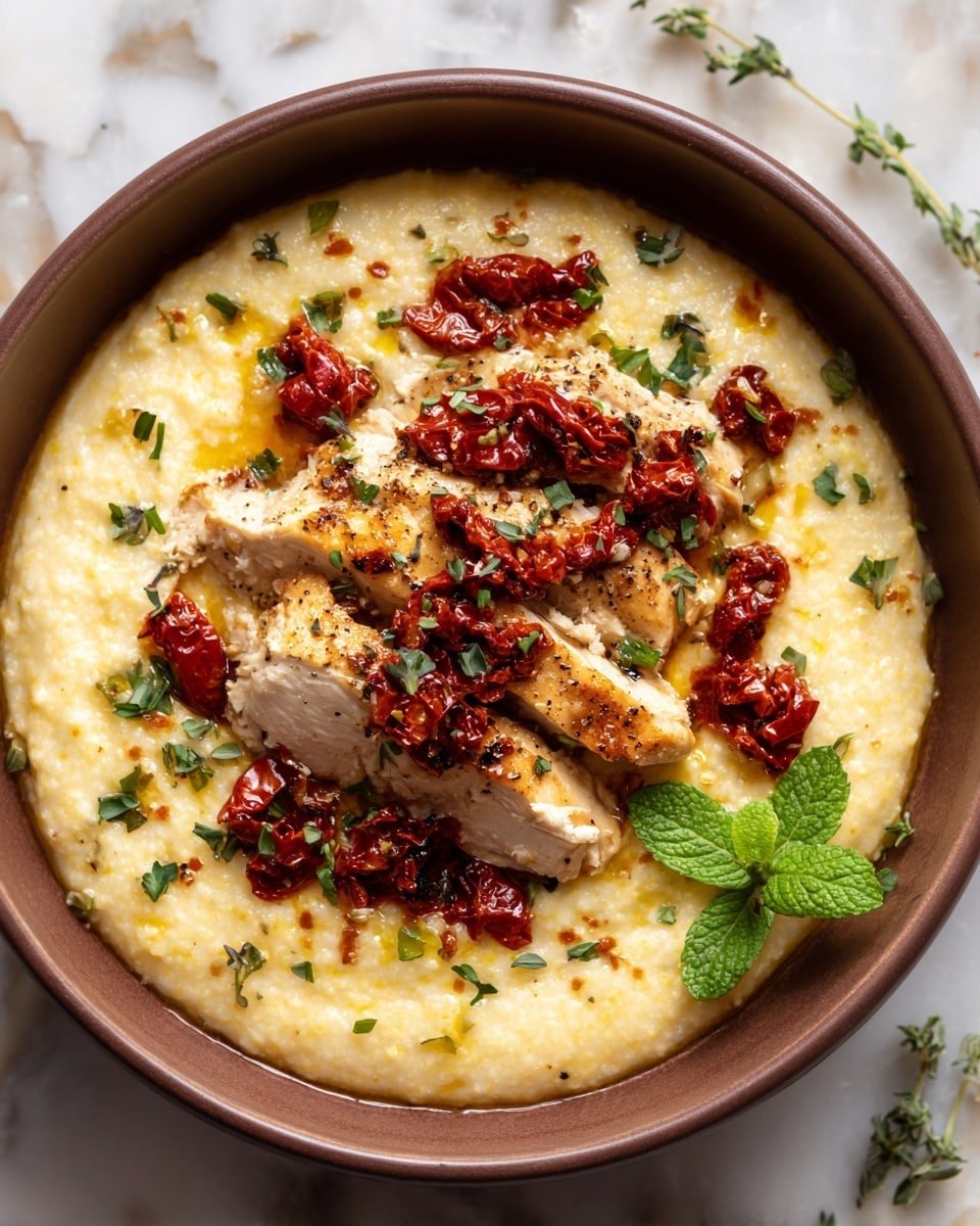 Sun-Dried Tomato Crockpot Chicken with Creamy Herb Sauce Recipe - Recipe Image — Sun-Dried Tomato Crockpot Chicken with Creamy Herb Sauce, crockpot chicken recipes, easy chicken dinner, creamy herb chicken, sun-dried tomato chicken