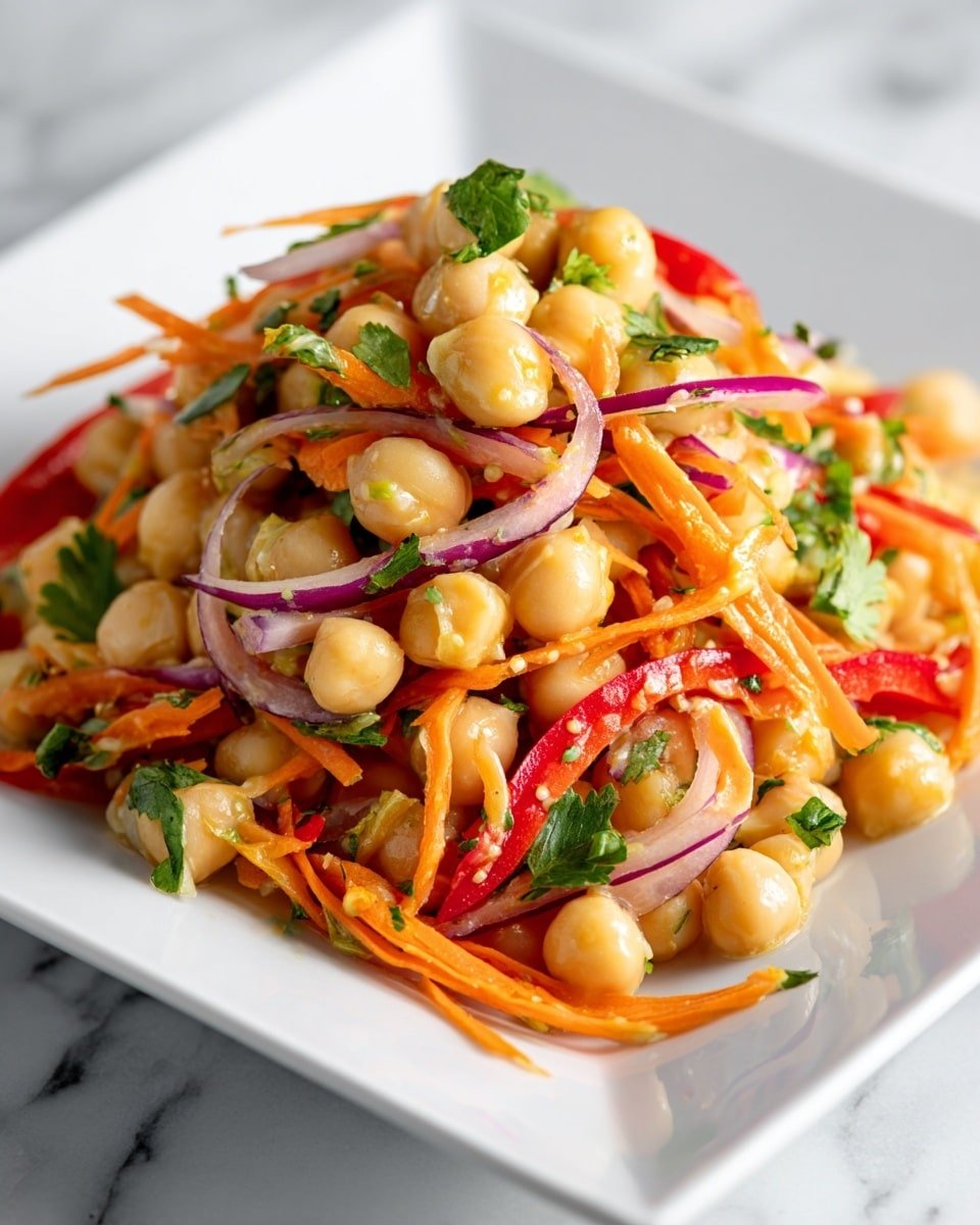 Crunchy Thai Chickpea Salad Recipe - Recipe Image — Crunchy Thai Chickpea Salad, Thai chickpea salad, healthy chickpea salad, vegan Thai salad, easy Thai salad recipe