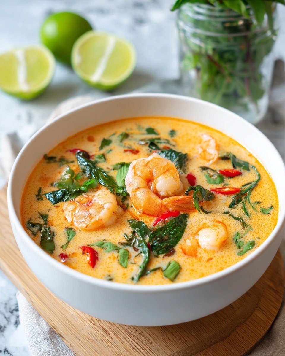 Thai Coconut Shrimp Soup Recipe - Recipe Image — Thai Coconut Shrimp Soup, Thai Coconut Soup, Shrimp Soup Recipe, Coconut Milk Soup, Thai Seafood Soup