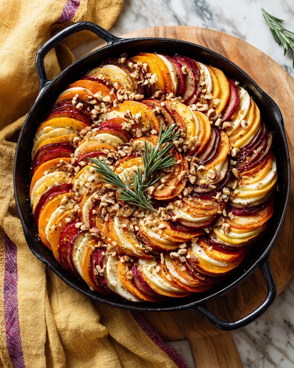 Butternut Squash, Apple, and Fennel Tian Recipe - Recipe Image — Butternut Squash, Apple, and Fennel Tian, vegetable tart, fall vegetable recipe, elegant vegetable dish, cozy autumn dinner