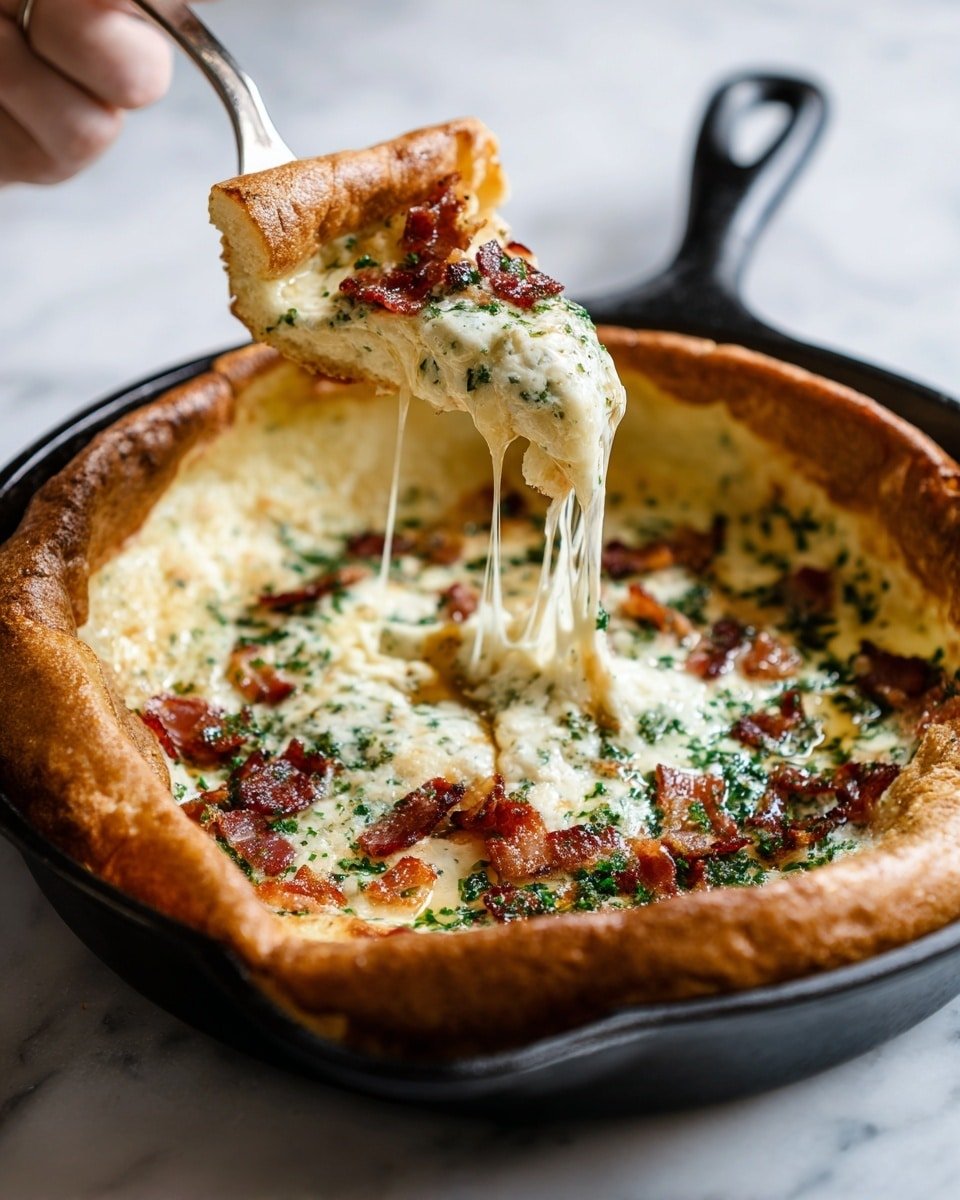 Savory Cheddar & Bacon Dutch Baby Recipe - Recipe Image — Savory Cheddar & Bacon Dutch Baby, Dutch Baby Breakfast, Cheddar Bacon Dutch Baby, Savory Breakfast Ideas, Easy Brunch Recipes