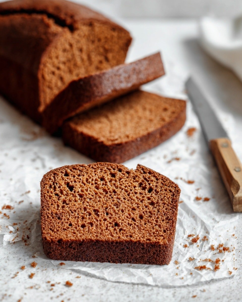 Classic Gingerbread Loaf Recipe - Recipe Image — Classic Gingerbread Loaf, gingerbread loaf recipe, spiced gingerbread cake, homemade gingerbread bread, festive gingerbread dessert