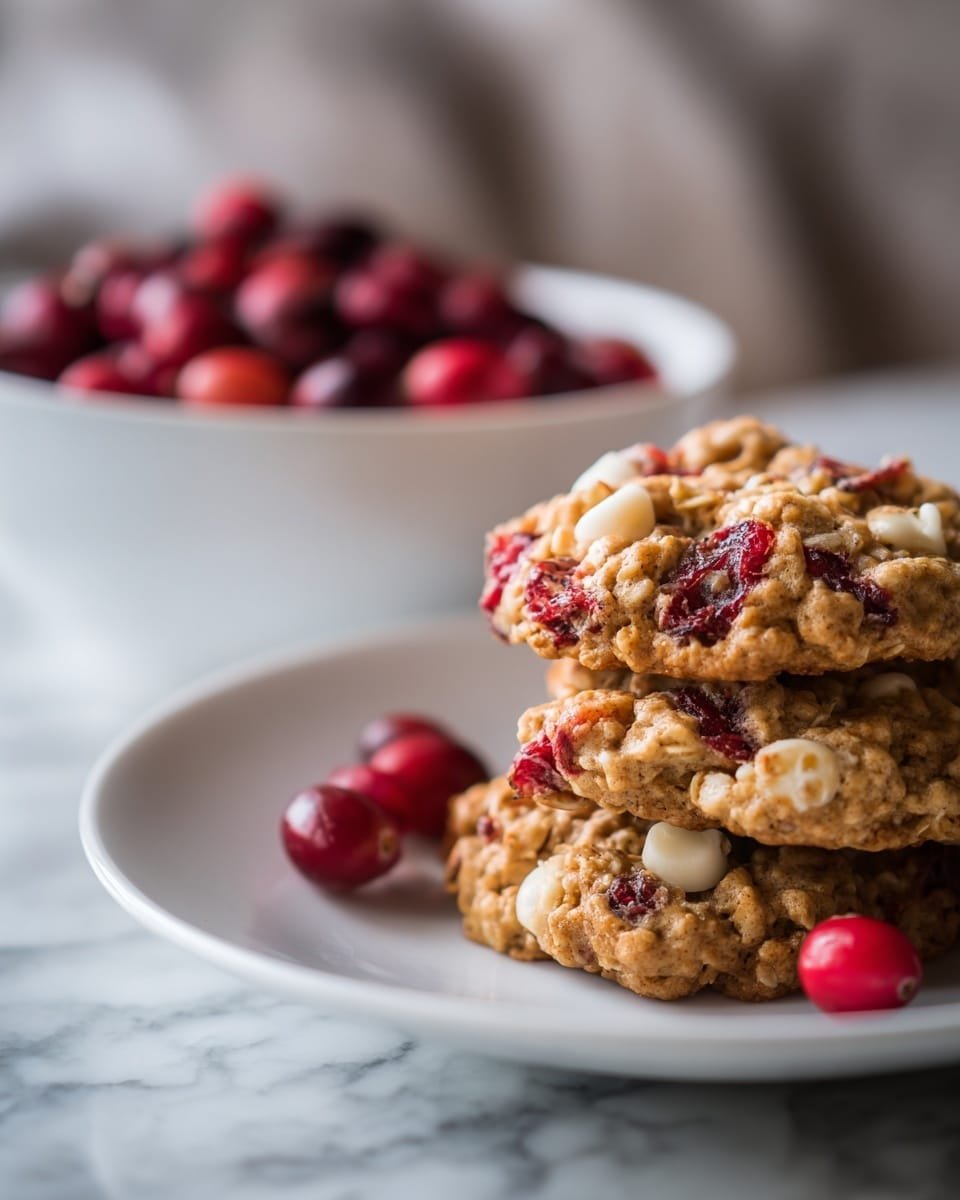 Oatmeal Cranberry Cookies Recipe - Recipe Image — Oatmeal Cranberry Cookies, healthy oat cookies with cranberries, chewy cranberry oatmeal cookies, easy cranberry cookies, best oatmeal cookie recipes