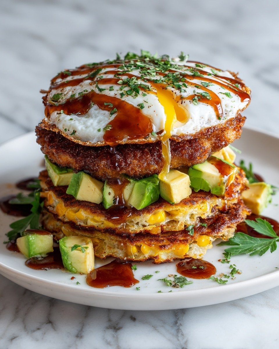 Sweet Corn Fritter Breakfast Sandwiches Recipe - Recipe Image — Sweet Corn Fritter Breakfast Sandwiches, corn fritter breakfast ideas, savory breakfast sandwiches, easy breakfast recipes, brunch breakfast sandwiches