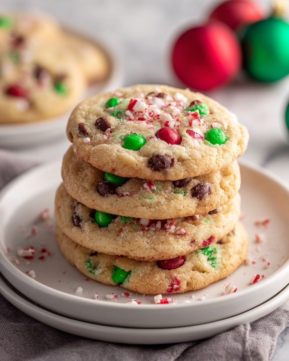 Christmas Kitchen Sink Cookies Recipe - Recipe Image — Christmas Kitchen Sink Cookies, festive holiday cookies, easy holiday treats, chocolate crunch cookies, colorful Christmas cookies