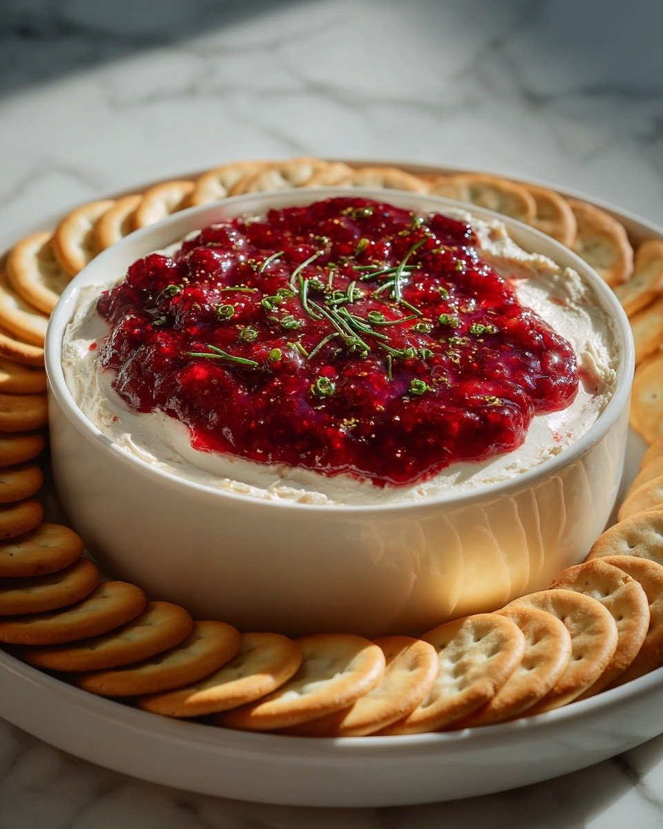 Spicy Cranberry Jalapeno Dip (Perfect for Holidays) Recipe - Recipe Image — Spicy Cranberry Jalapeno Dip, holiday cranberry jalapeno dip, festive spicy cranberry dip, easy holiday appetizer, flavorful cranberry jalapeno dip