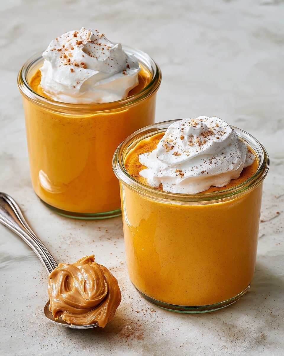 Pumpkin Pot de Crème with Maple Whipped Cream Recipe - Recipe Image — Pumpkin Pot de Crème with Maple Whipped Cream, Pumpkin custard dessert, fall pumpkin dessert, holiday pumpkin treat, silky pumpkin custard