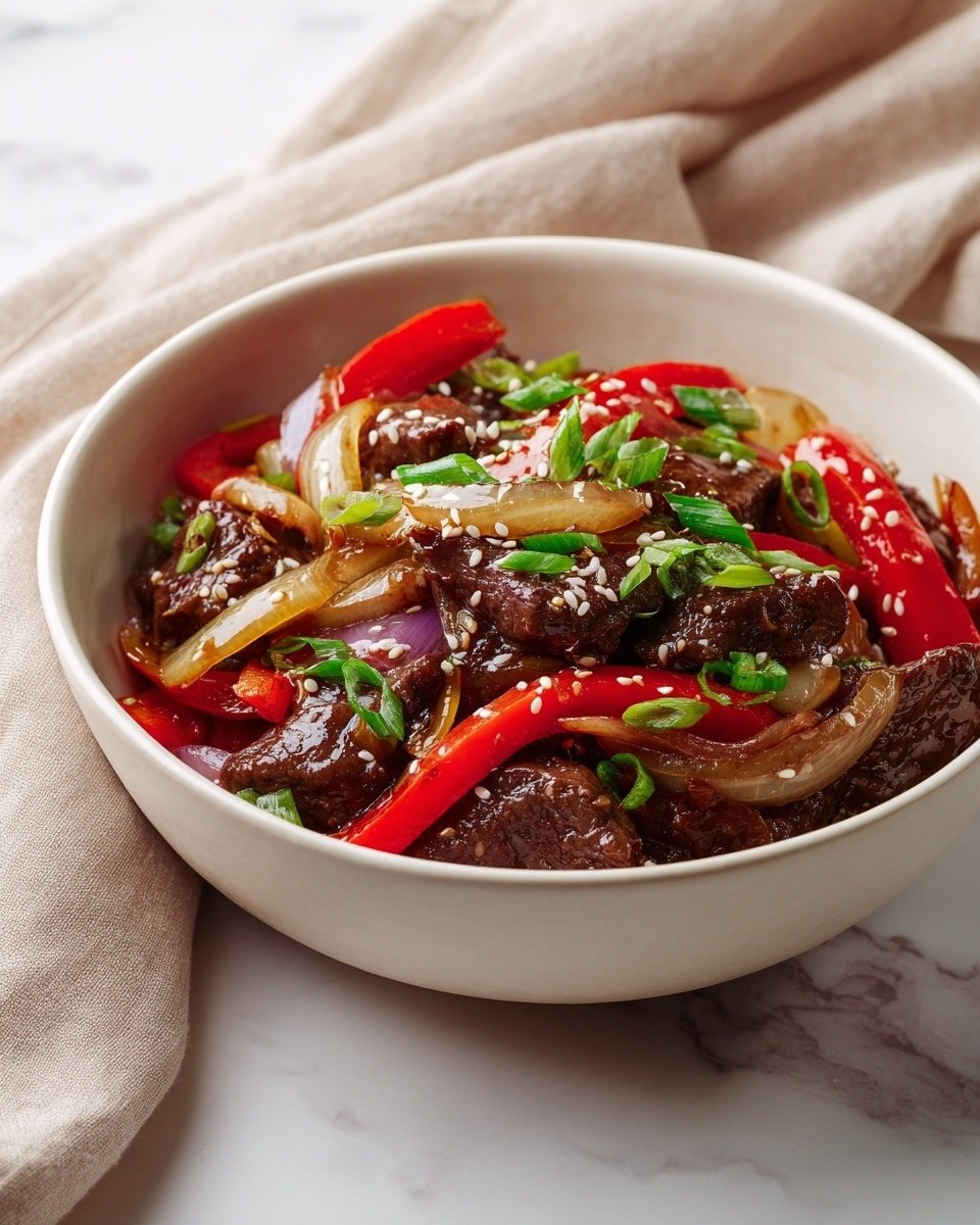 Keto Beef and Bell Pepper Stir-Fry Recipe - Recipe Image — Keto Beef and Bell Pepper Stir-Fry, low-carb beef stir-fry, keto-friendly stir-fry recipes, quick keto dinner ideas, healthy beef stir-fry