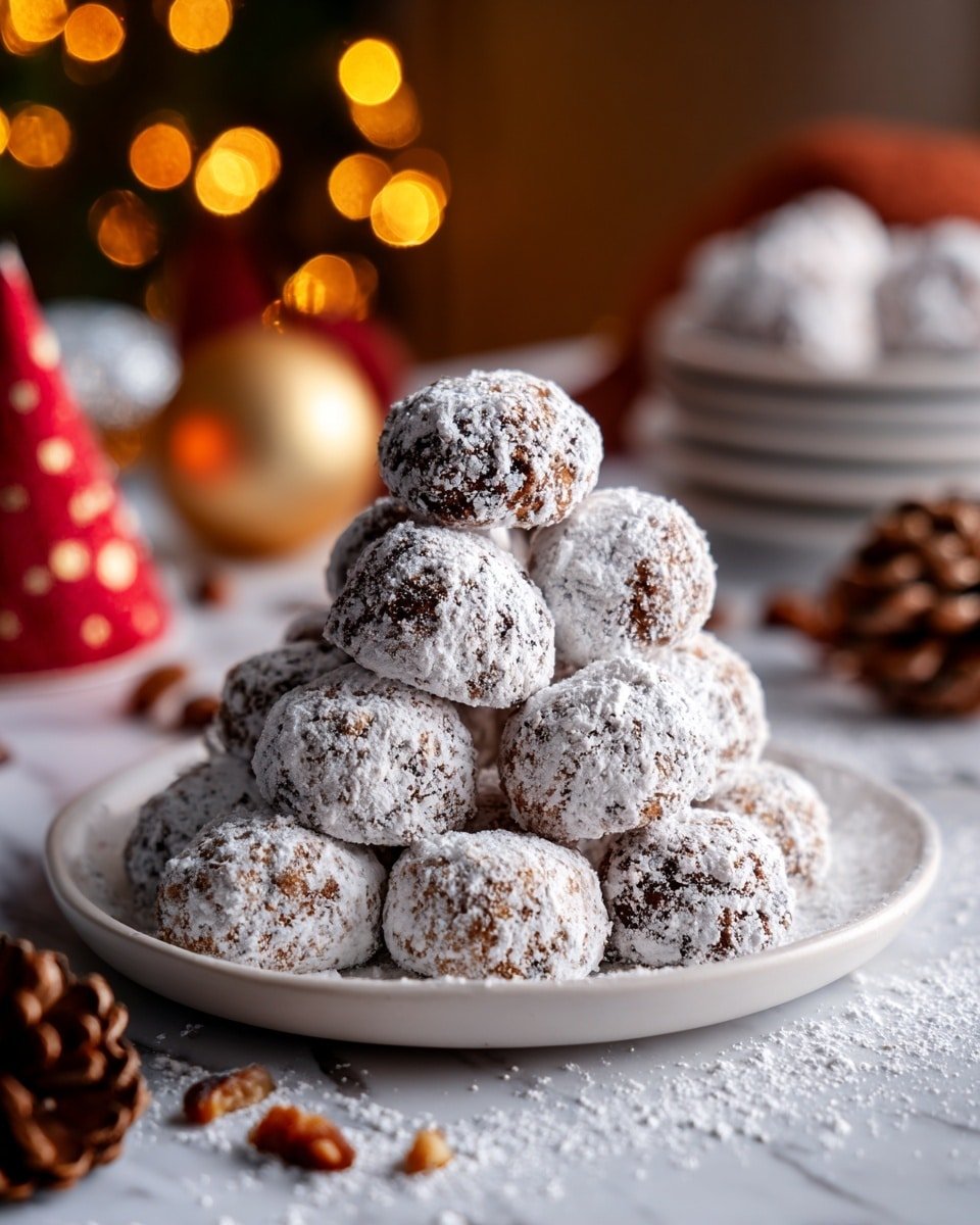 Gingerbread Snowball Cookies Recipe - Recipe Image — Gingerbread Snowball Cookies, gingerbread cookies, holiday cookie recipes, buttery snowball cookies, festive dessert ideas