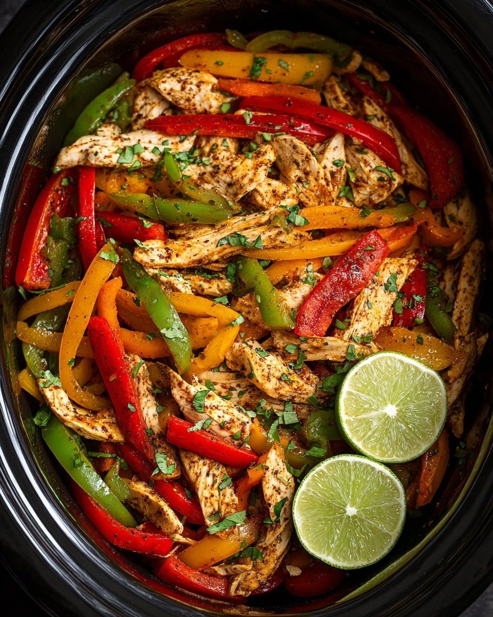 Keto Chicken Fajitas Recipe - Recipe Image — Keto Chicken Fajitas, low-carb fajitas, healthy chicken fajitas, keto Tex-Mex dinner, easy keto fajitas