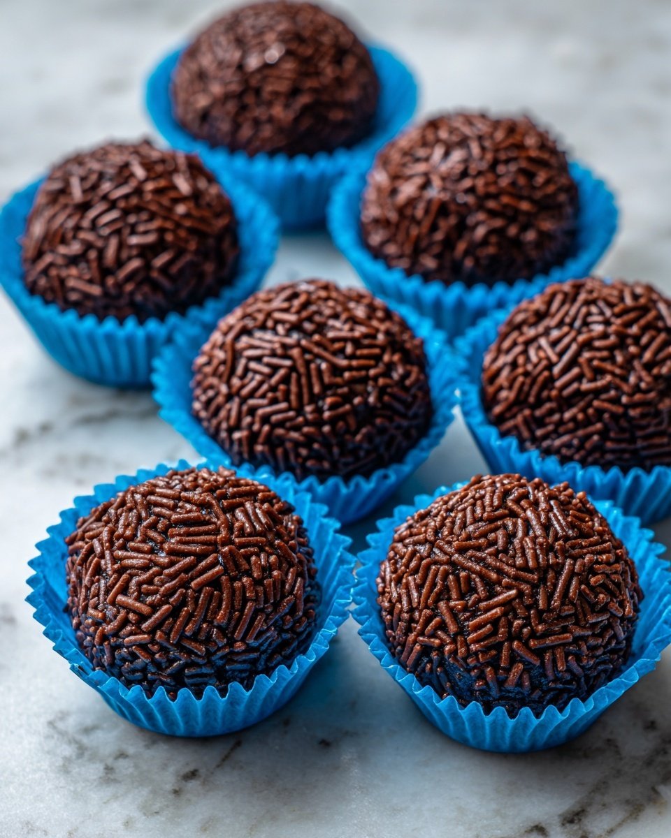 Traditional Brigadeiro Recipe - Recipe Image — Traditional Brigadeiro, Brazilian dessert, homemade brigadeiro, chocolate truffles, easy sweet treats
