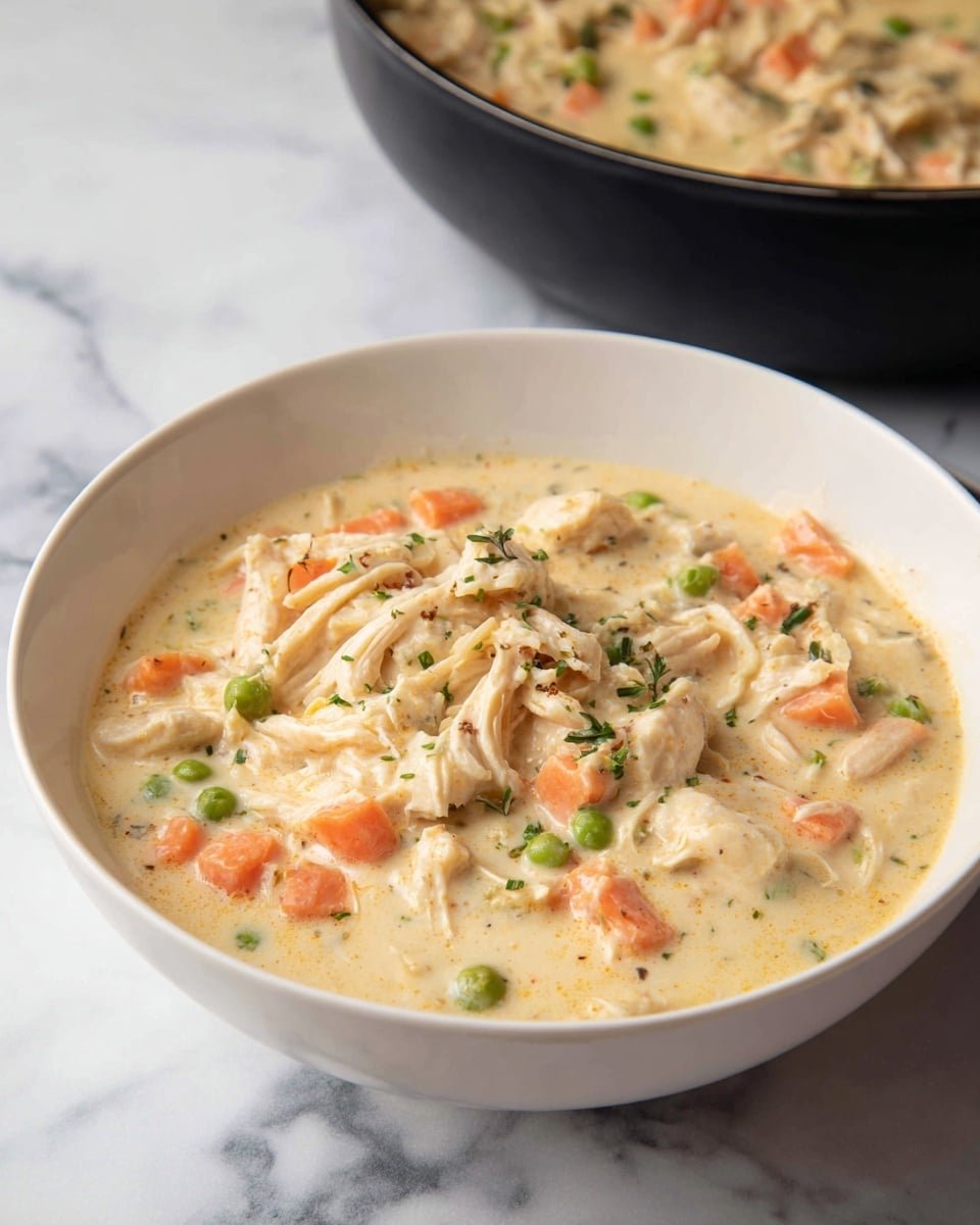 Easy Creamy Chicken Pot Pie Recipe You’ll Crave Again and Again Recipe - Recipe Image — Creamy Chicken Pot Pie, Easy Chicken Pot Pie, Simple comfort food recipes, Quick dinner ideas, Homemade chicken pot pie