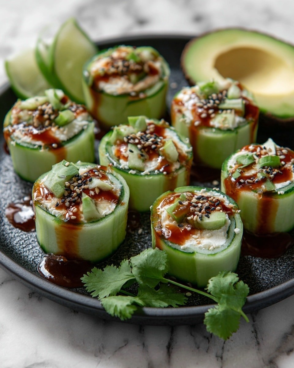 Chicken Salad Cucumber Roll Recipe - Recipe Image — Chicken Salad Cucumber Roll, healthy chicken salad wraps, light summer appetizer, cucumber roll appetizer, fresh chicken salad ideas