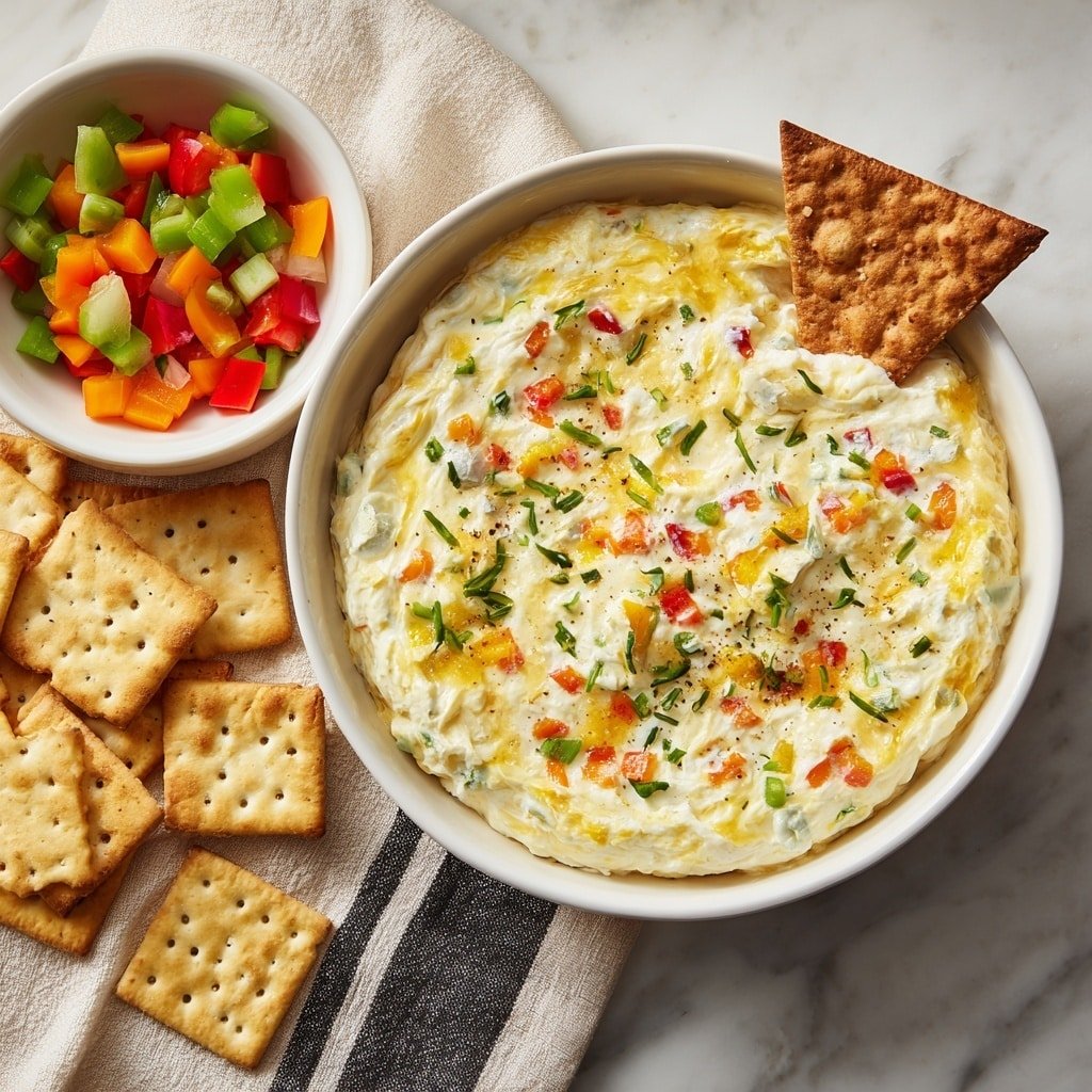 High Protein Cottage Cheese Giardiniera Dip Recipe - Recipe Image — High Protein Cottage Cheese Giardiniera Dip, cottage cheese dip with giardiniera, healthy high-protein snack, tangy cottage cheese appetizer, vegan cheese dip ideas