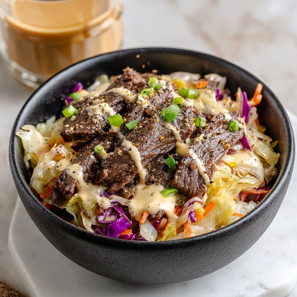 Easy Reuben Bowl Recipe - Recipe Image — Easy Reuben Bowl, Reuben bowl recipe, low-carb Reuben bowl, quick Reuben dinner, cheesy Reuben dish