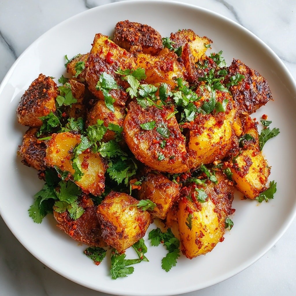 Spicy Mexican-Style Street Potatoes Recipe - Recipe Image — Spicy Mexican-Style Street Potatoes, Mexican street food potatoes, crispy spicy street potatoes, smoky street potato dish, easy Mexican-style potatoes