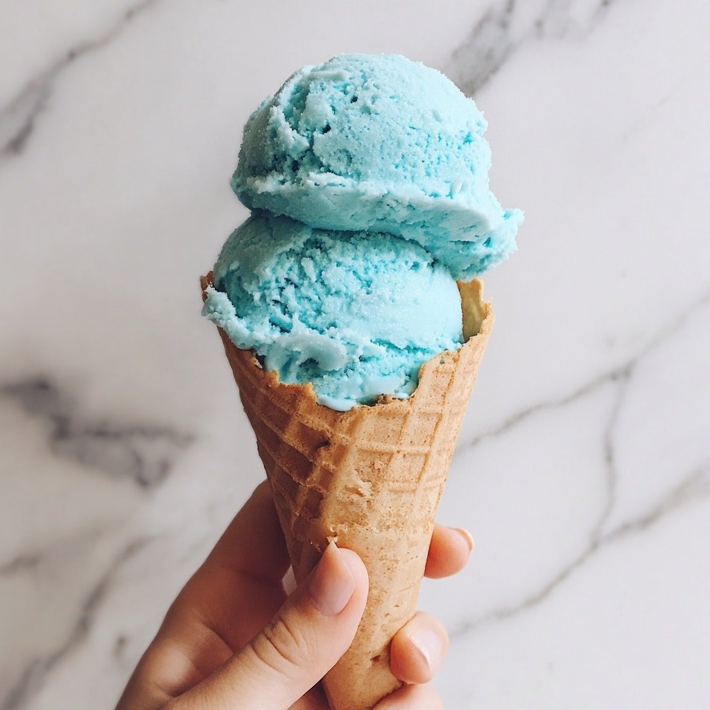 Blue Moon Ice Cream Recipe - Recipe Image — Blue Moon Ice Cream, fruity ice cream recipe, homemade Blue Moon ice cream, vintage ice cream treat, summer dessert ideas