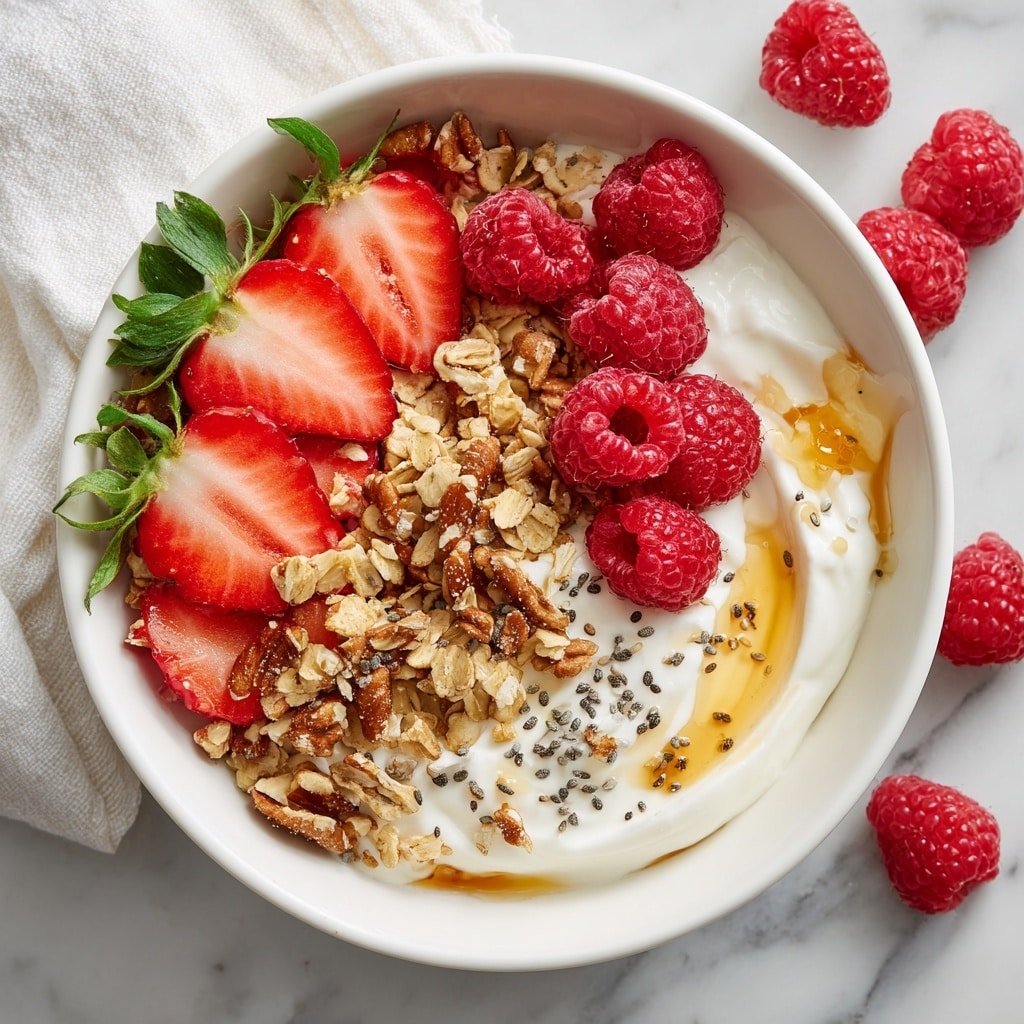 Cottage Cheese Crunch Granola Bowl Recipe - Recipe Image — Cottage Cheese Crunch Granola Bowl, healthy breakfast bowl, quick nutritious breakfast, easy granola bowl, morning energy boost
