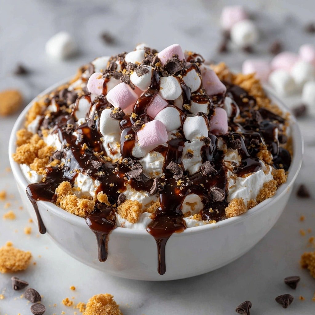 Cottage Cheese S’mores Bowl Recipe - Recipe Image — Cottage Cheese S’mores Bowl, healthy s’mores dessert, easy campfire treat, protein-packed snack, quick dessert recipes