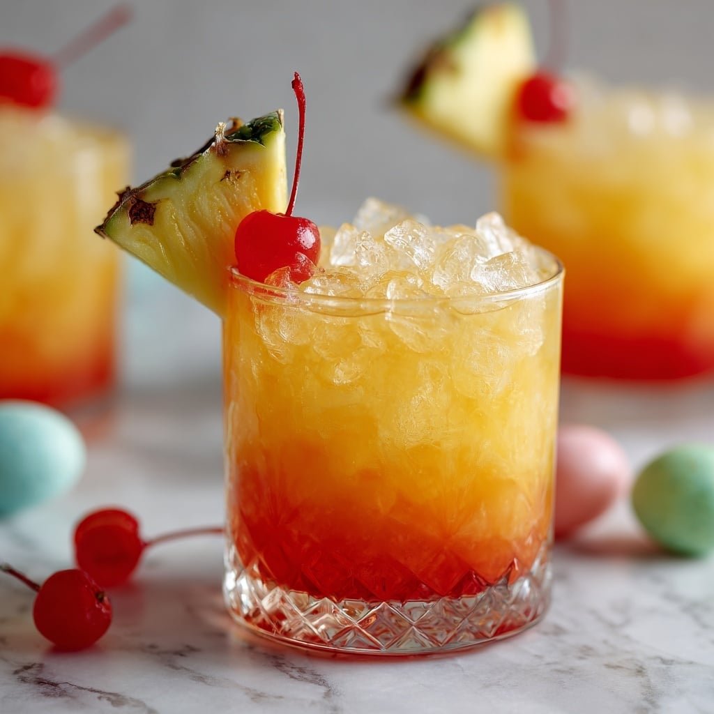 Tropical Sunrise Mocktail Recipe - Recipe Image — Tropical Sunrise Mocktail, tropical mocktail recipes, layered fruit drinks, non-alcoholic summer drinks, refreshing mocktail ideas