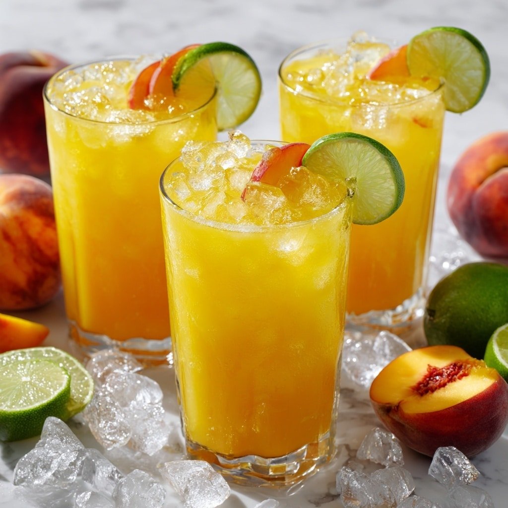 Peachy Paradise Mocktail Recipe - Recipe Image — Peachy Paradise Mocktail, refreshing mocktail recipes, tropical non-alcoholic drinks, fruity summer beverages, easy mocktail ideas