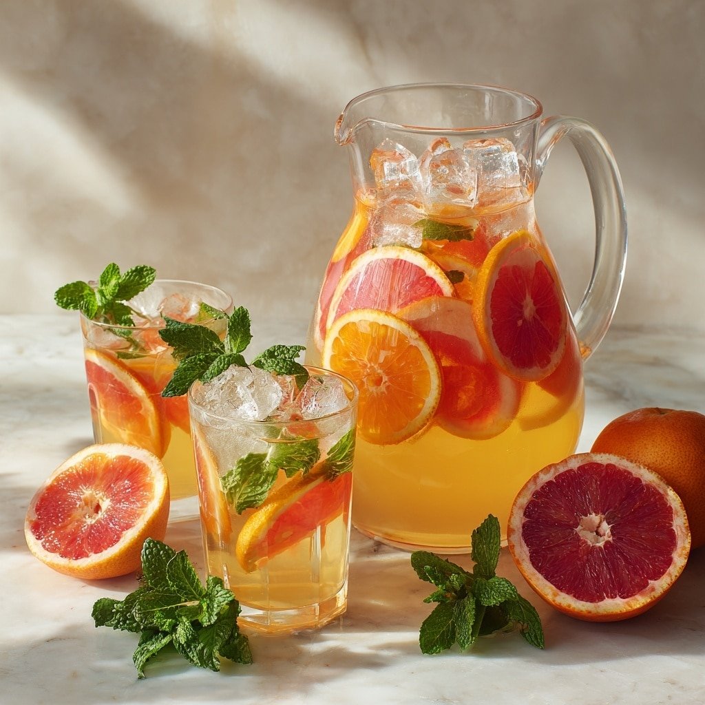 Citrus Garden Spritzer Recipe - Recipe Image — Citrus Garden Spritzer, citrus spritzer drinks, refreshing citrus beverages, easy spritzer recipes, summer cocktail ideas